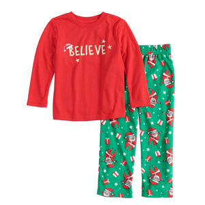 Toddler Boy Santa Christmas Pajama Set